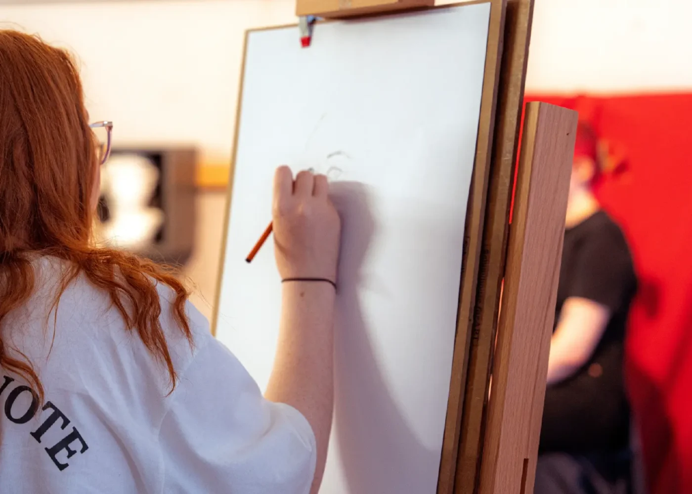 art school at russborough house girl painting 03