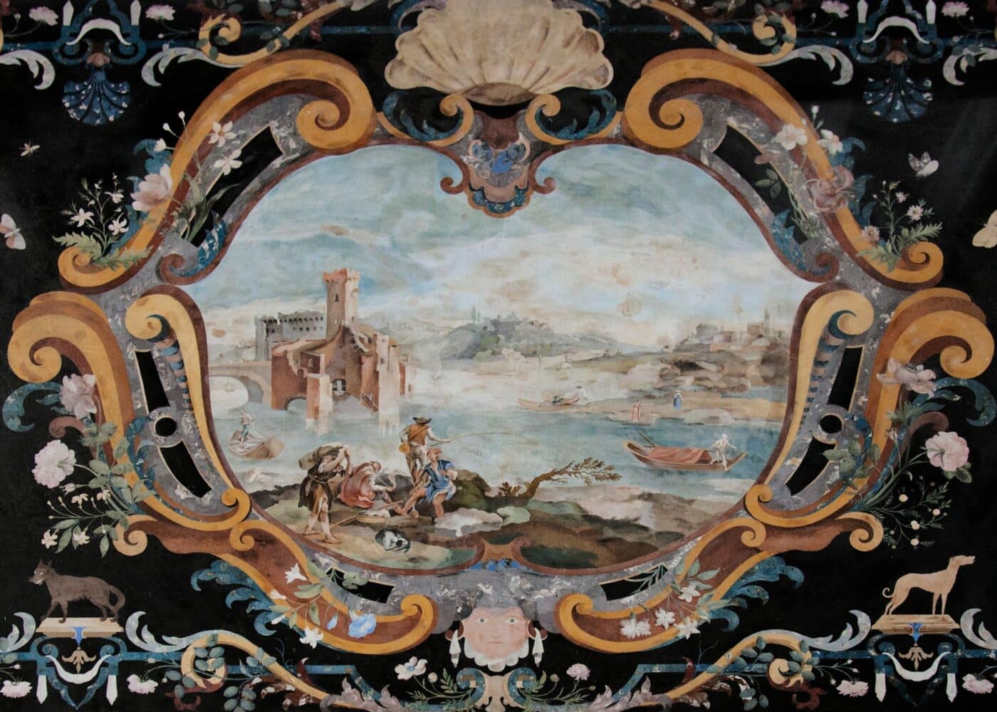 Scagliolo Table Pietro Belloni Port Scene