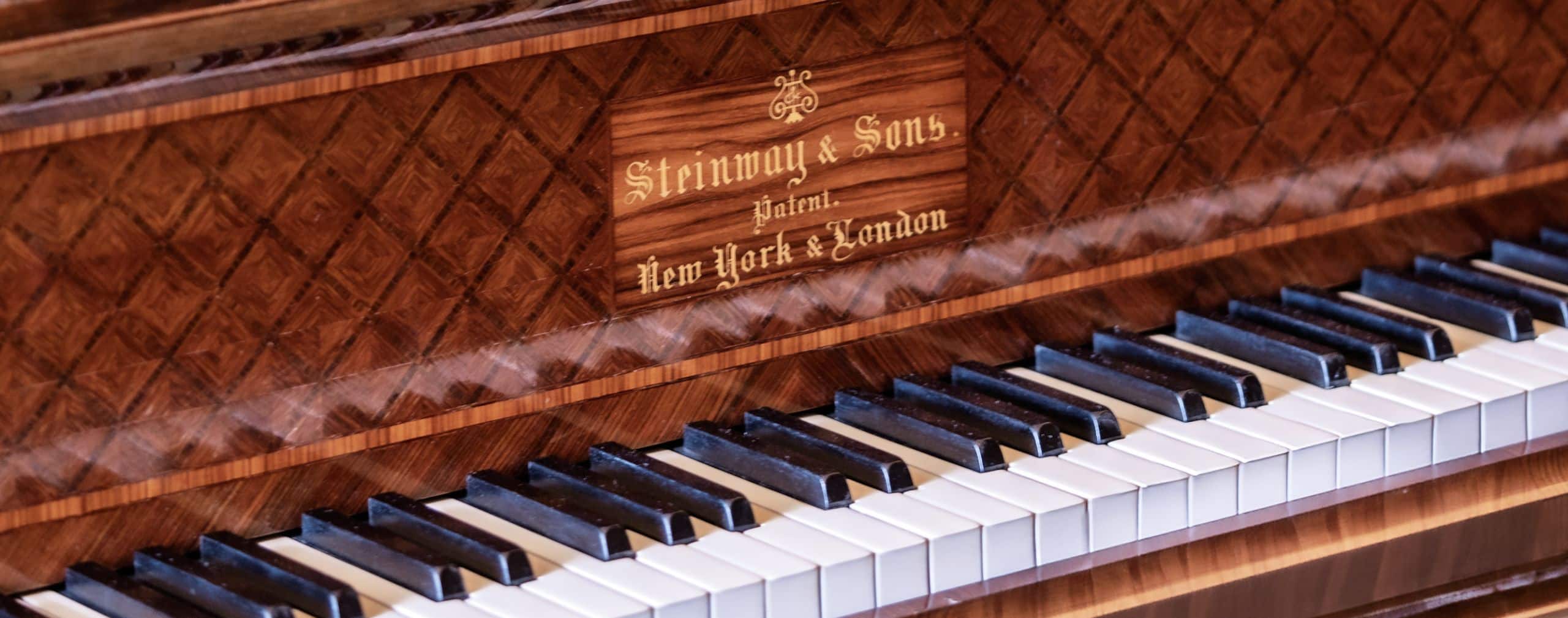 close up of steinway piano