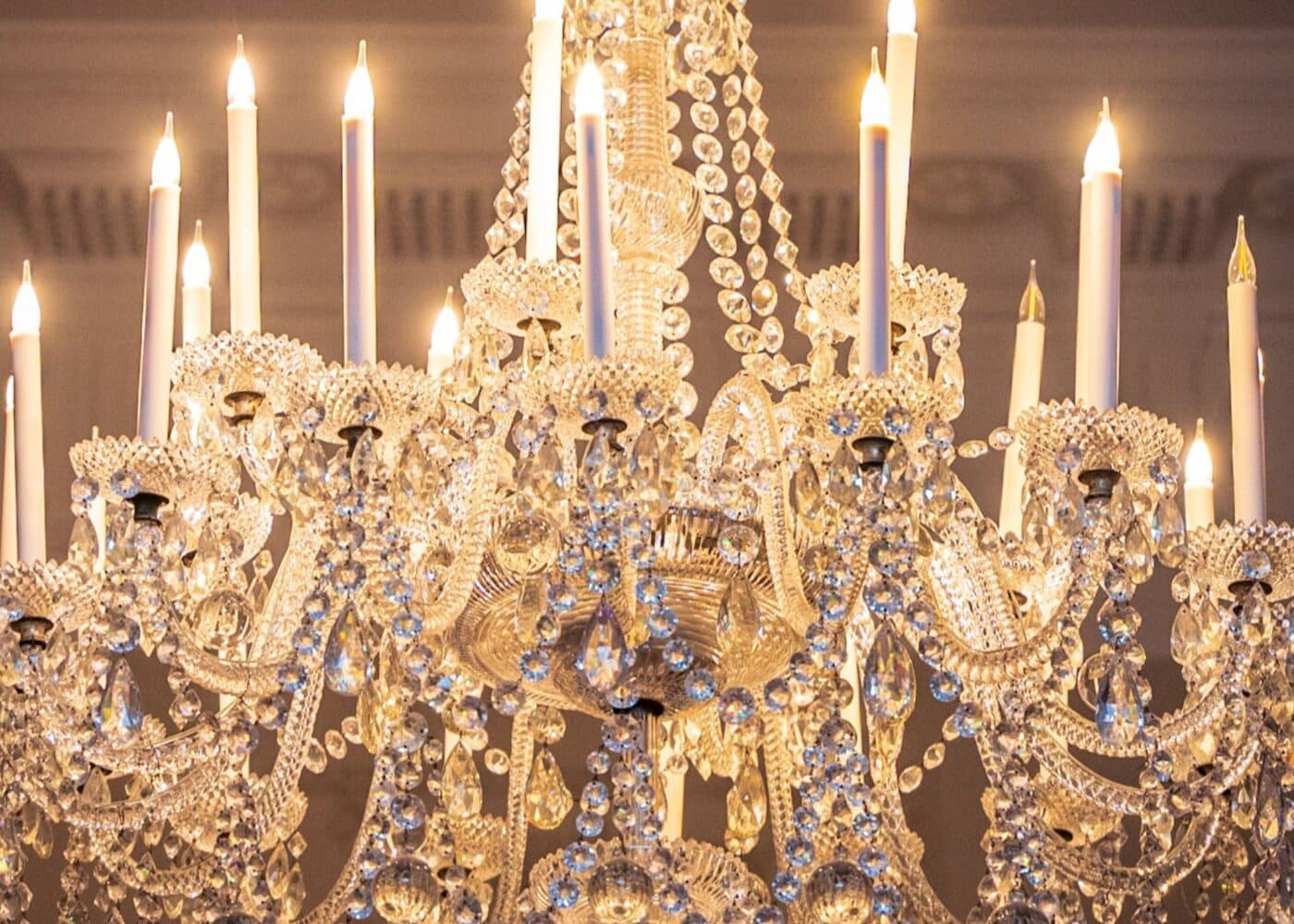 intricate chandelier close up