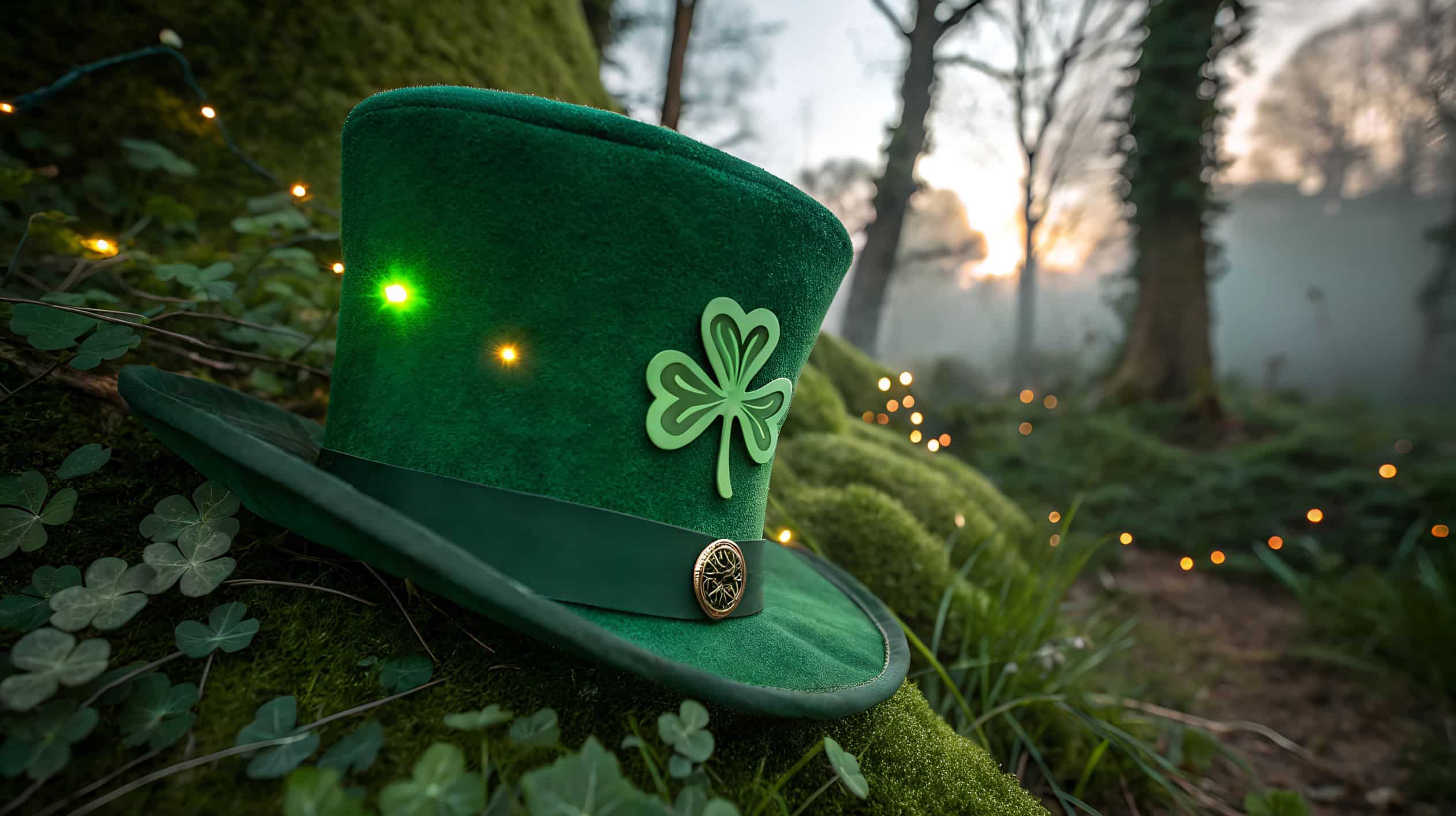 St Patricks Day Thmem Hat in Forest