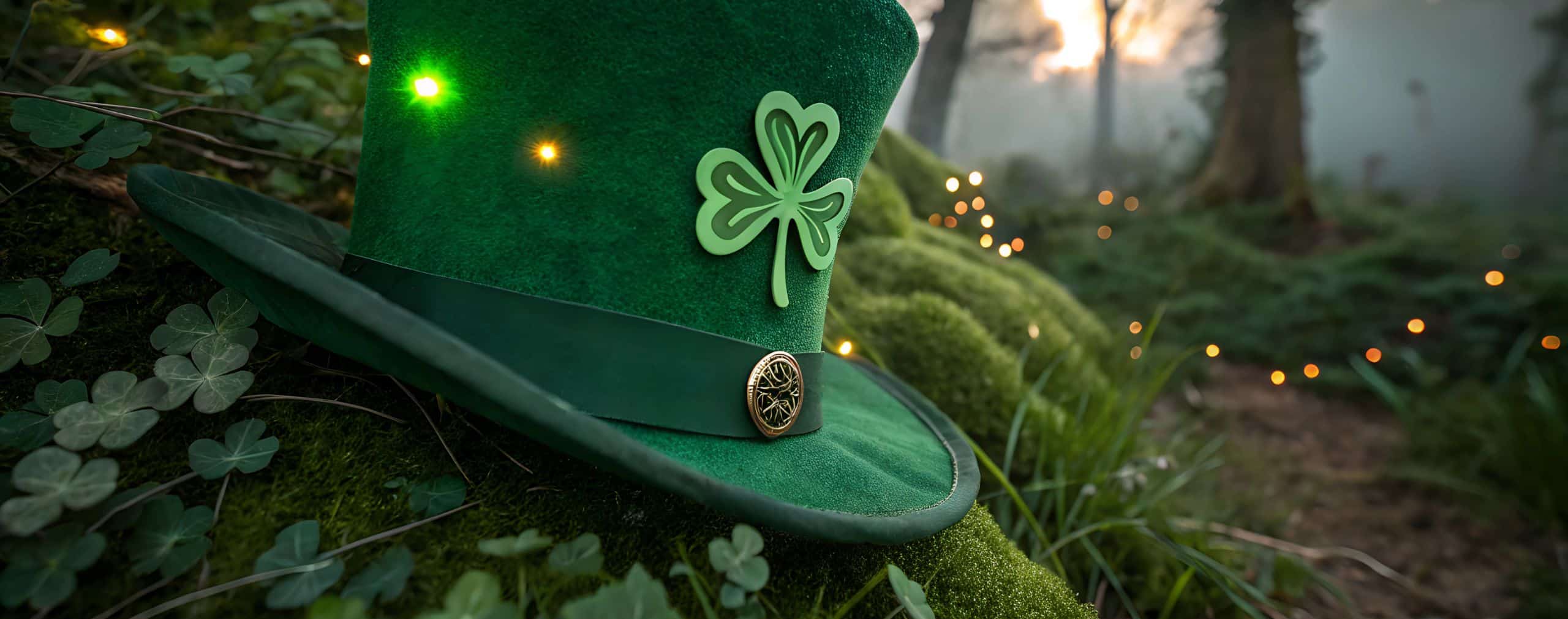 st patricks day hat in forest